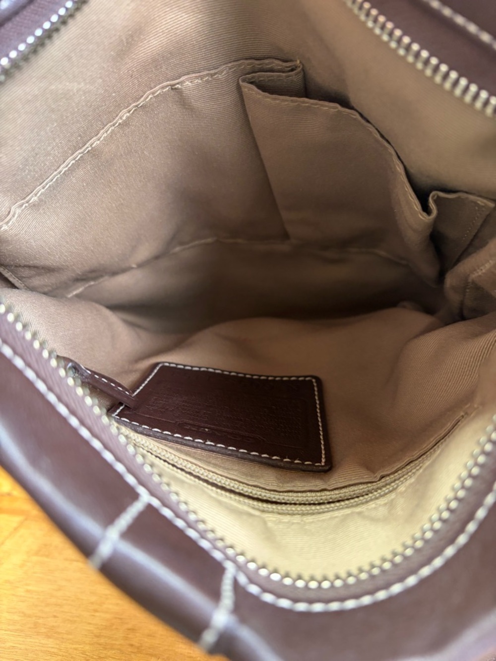 Vintage Coach Soho Slim Duffle Brown Leather Buckle Shoulder Bag Y2K 1453 - Picture 11 of 13